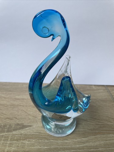 Murano glas schwan blau - murano,