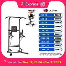 Verstellbare Power Tower Dip Station 12-stufige Klimmzugstange Home Gym Fitness Workout