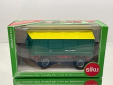 SIKU 2872 WELGER TWO SIDED TIPPER TRAILER W. AWNING -GREEN 1:32- GOOD IN  BOX
