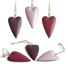 6er SET Anhänger Herz Herzen