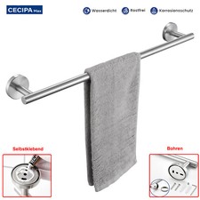 Edelstahl Handtuchhalter Bad Badetuchhalter Handtuchstange Wandmontage 60cm 