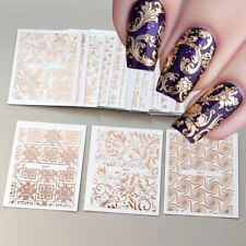 10x 3D Nagel Sticker Nail Streifen Selbstklebend Aufkleber Glitzer Nagelsticker