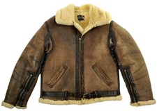 SCHOTT B-3 MS85 UK Piloten Bomber Lammfell Lederjacke 50 M-L
