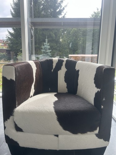 Designersessel aus kuhfell - 2,