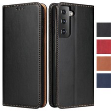 Samsung Galaxy S21/Plus/Ultra/FE Lederhülle Handyhülle Case Hülle Leder Tasche