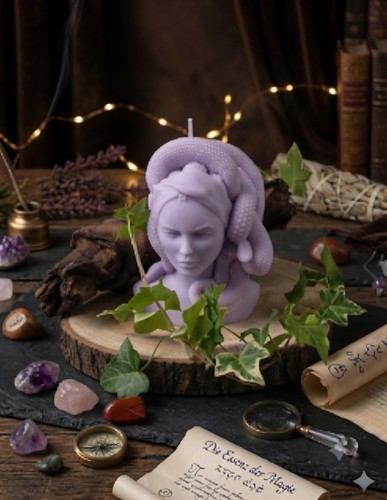 Medusa kerze skulptur - medusa,