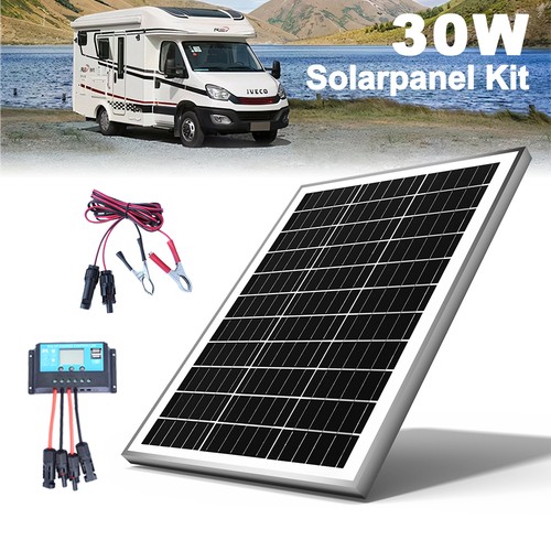 Solarpanel 30w 18v glas - 18v,