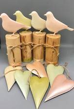 Deko Set 4 x Vögel 6 x Herzen