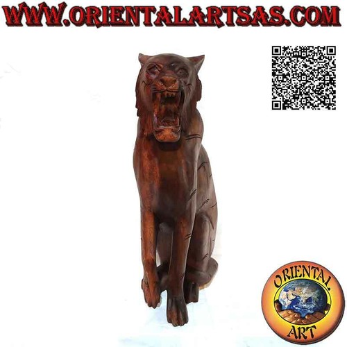 Skulptur knurrender tiger - skulptur,