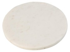 LIVARNO home Marmor-Untersetzer / Servierplatte (rund/weiß) - B-Ware