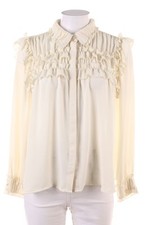 ZARA Volant-Bluse S Weiß #9906