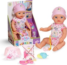 BABY born Lena, Little Baby Girl, 36cm, Babypuppe mit 7 Funktionen, Soft Touch