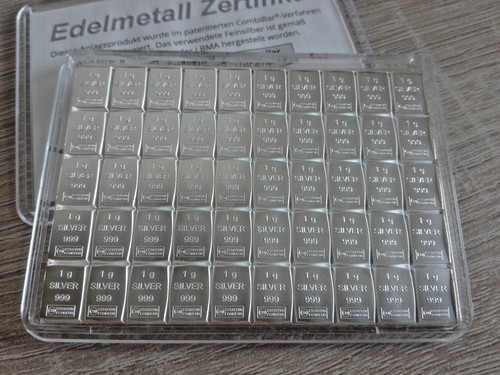 Silberbarren 999 fein silber - 999,