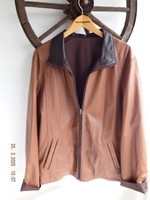 Leder ?? -Wendejacke Gr. 42 / 44 braun