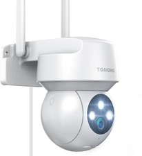 TOAIOHO 2K Überwachungskamera Aussen Kamera WLAN Outdoor Nachsicht Weiß