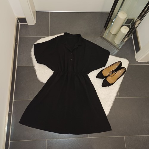 Sommerkleid creppkleid schwarz - creppkleid,