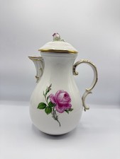 Meissen rote rose kaffekanne - rose,