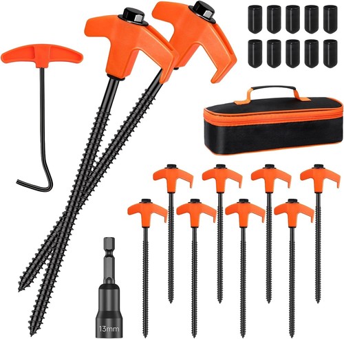 10x zeltheringe schraubheringe - zeltheringe,