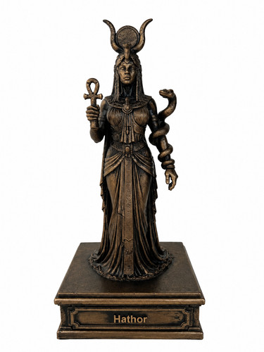 Hathor statue 24cm - hathor, bronze