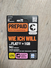 Prepaidkarte von Congstar