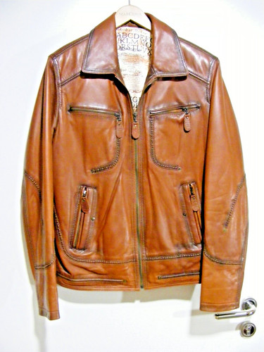 Herren kunstleder jacke biker - herren,