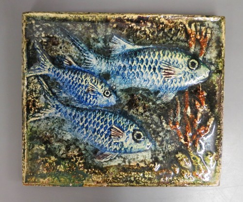 Fliese fische relief kachel - fische,