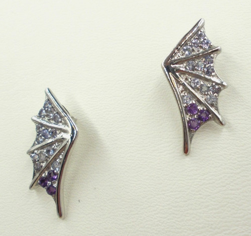 Tansanit amethyst ohrringe - tansanit,,