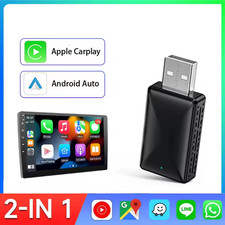 2-in-1 Wireless CarPlay & Android Auto Adapter USB Plug & Play für iPhone