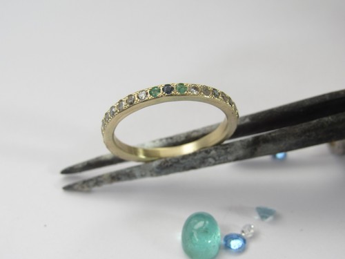 Grauer diamant verlobungsring - grauer,