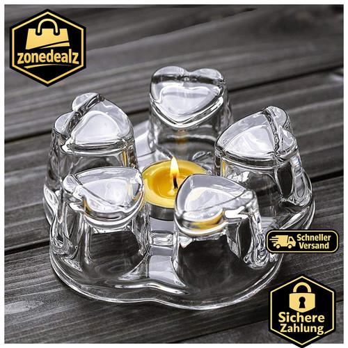 Glas stövchen kristall groß - glas,