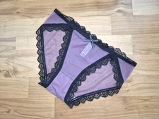 Damen Nylon Slip mit Spitze, Panty, Dessous, Gr. L, Neu mit Elasthan