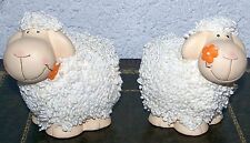 Tierfiguren Schafe 2erSet stehend Figuren Tiere Plüsch Blume 13 cm h Dekoration