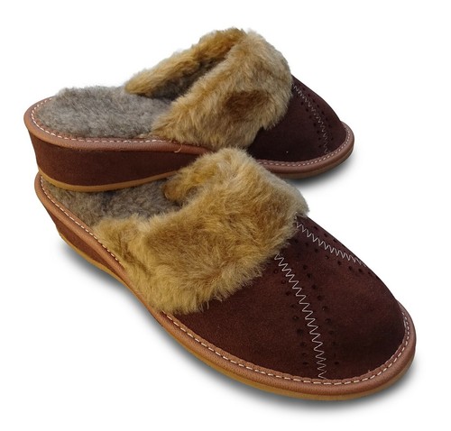 Damen veloursleder hausschuhe - damen,