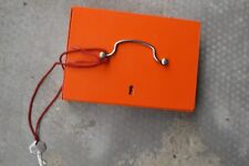 Geldkassette Orange Tischtresor MIT Schlüssel Griff Vintage Schranktresor Metall