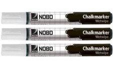 3x nobo Kreidemarker nass