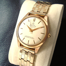 Schweizer SANDOZ 751 Armbanduhr vergoldet tadellos 60er Handaufzug Herrenuhr