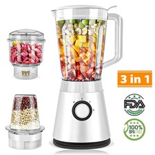 Standmixer 3 in 1 Smoothie mixer Blender Edelstahl Klingen 1500ML Milchshaker 