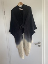 Twinset Milano Offener Poncho Cape Umhang Teddy Wolle Zara S M 36 38 40