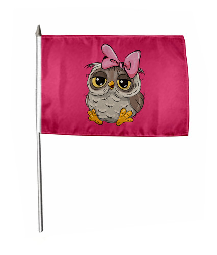 Stockflagge kleine eule - kleine,