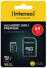 Intenso Speicherkarte  Micro SDXC UHS-I Premium Karte 64GB 90MB/s Class 10 NEU