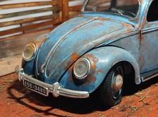 VW Brezelkäfer Käfer mit Diorama realistisch patiniert und gealtert Umbau 1:18