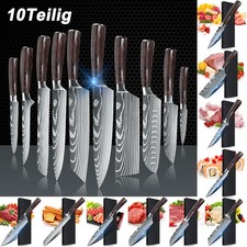 Küchenmesser Profi Kochmesser Japanisches Damast Edelstahl Santoku Messer Scharf