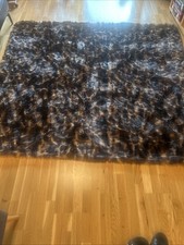 Pelzdecke Fake XXL Neu schwarz +braun