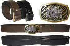 Trachten Wechselgürtel Ledergürtel  2-farbige Schnalle Wappen Bayern