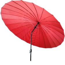 Derby Sonnenschirm Gartenbedarf Shanghai II Rot 270 cm Outdoor Schutzschirm groß
