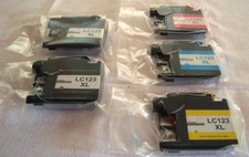 LC123 XL 5 Stck. Druckerpatronen - Brother-kompatibel .. =  Chip -siehListe ..