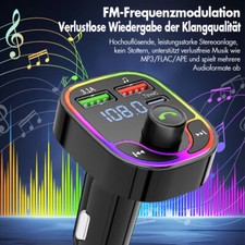 Bluetooth FM Transmitter Auto USB Freisprecheinrichtung Ladegerät MP3 Adapter