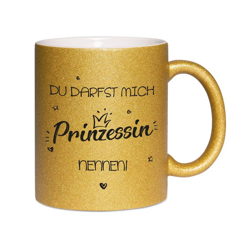 Glitzertasse mit spruch - glitzertasse,