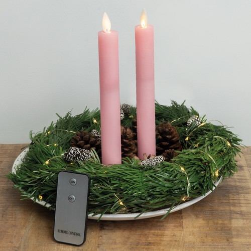 Led 2er set stabkerze - set,