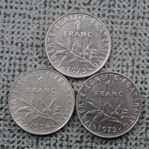 Frankreich franc 1973 - franc, x3